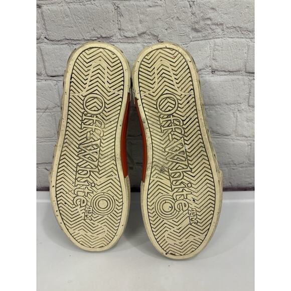 Off White Low Vulcanized Distressed Leather Sneaker White Men\'s Size 41 / US 9 main image 8